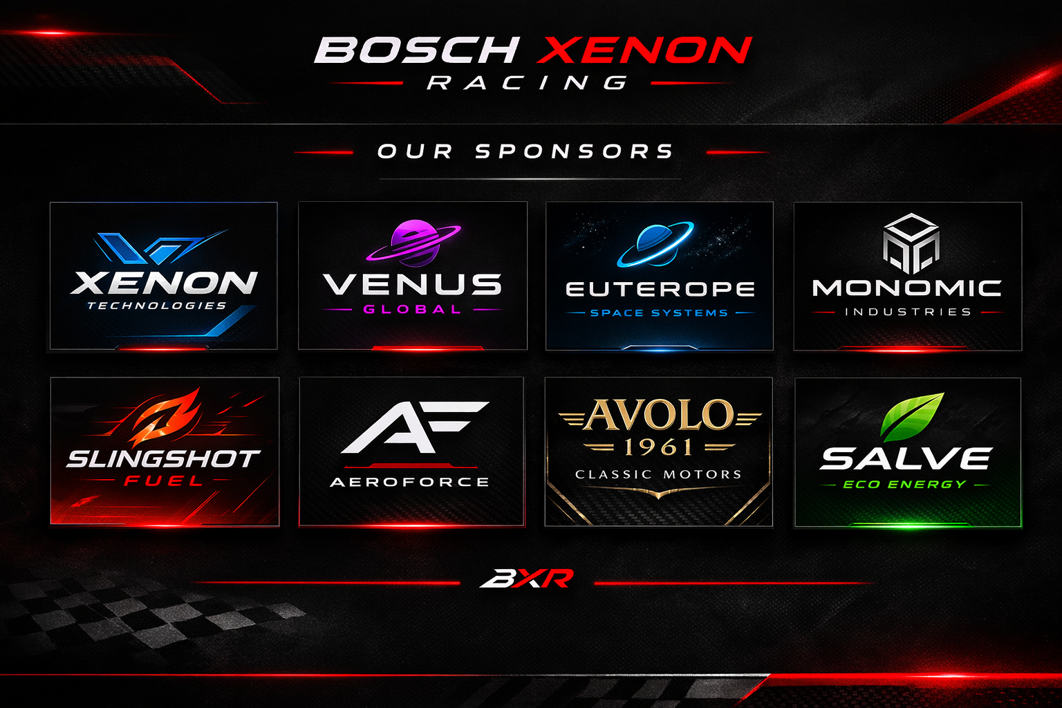Bosch Xenon Racing Sponsors